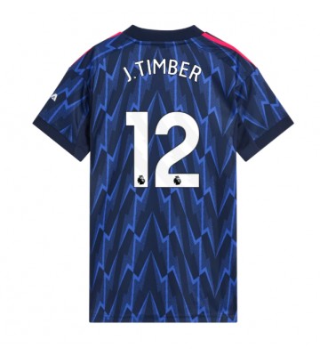 Arsenal Jurrien Timber #12 Udebanetrøje Dame 2025-26 Kortærmet